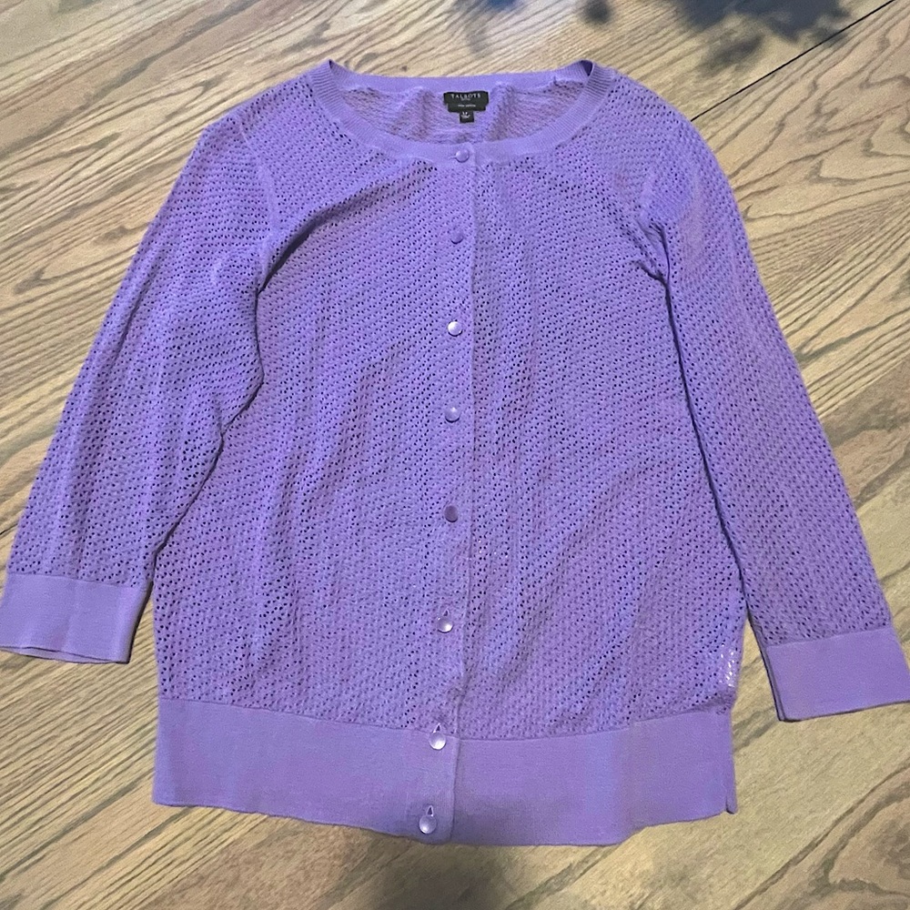 Talbots petites pima cotton sweater